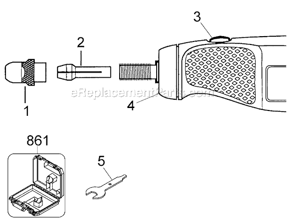 Page A Diagram and Parts List for RT520 Type 1 Black and Decker Multi-Tool
